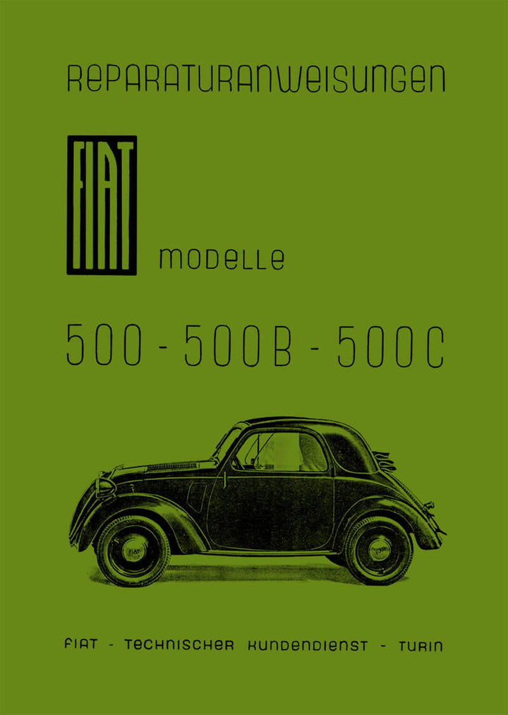 Fiat 500 500B 500C Topolino Reparaturanleitung, Buchcover