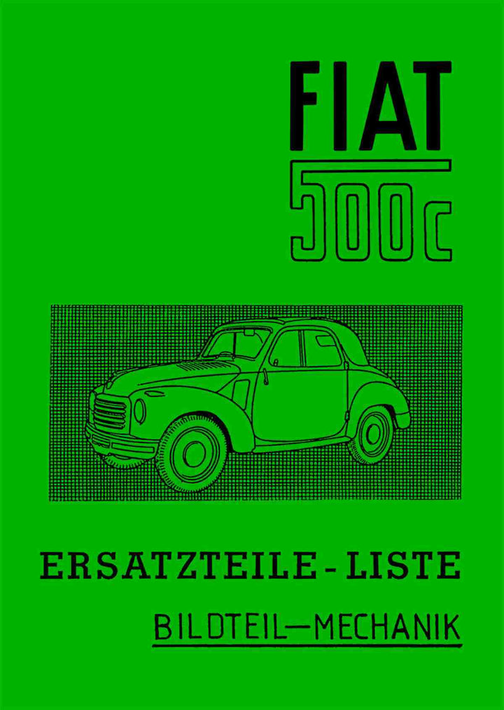Fiat 500C Topolino Ersatzteilkatalog, Buchcover