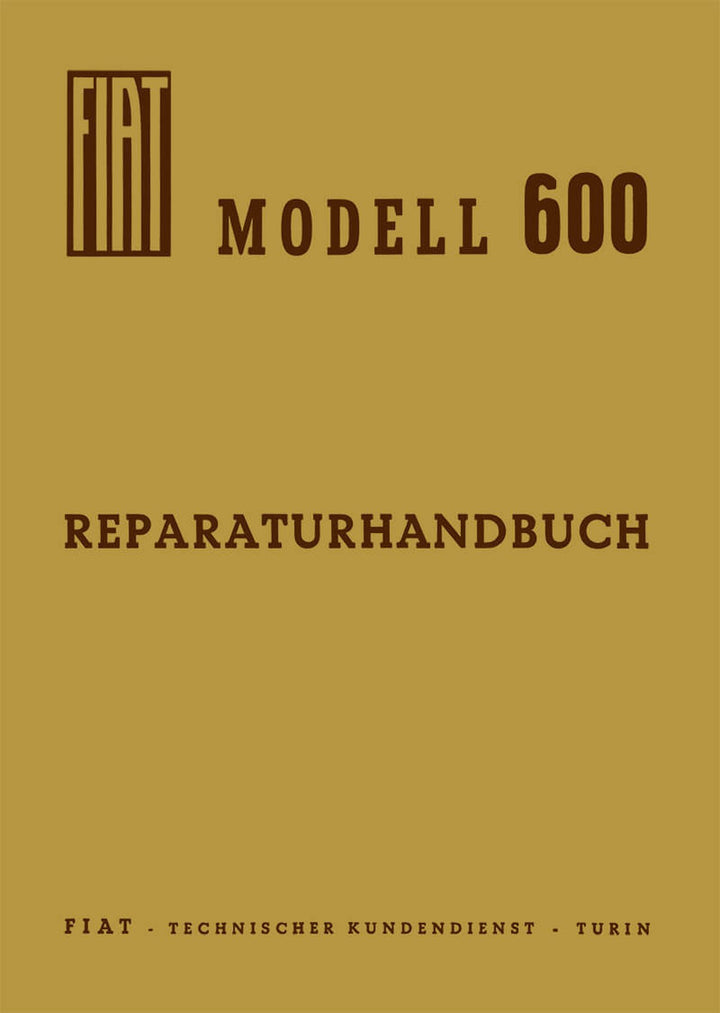 Fiat 600 Reparaturanleitung, Buchcover