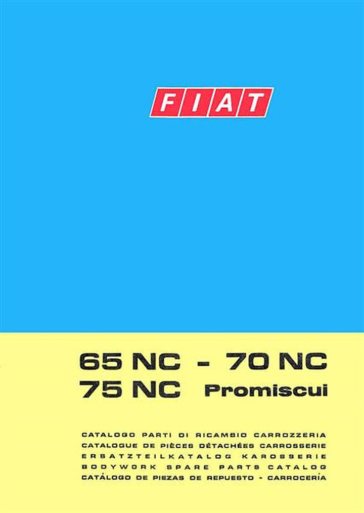 Fiat 65NC - 70NC, 75NC Promiscui, Ersatzteilkatalog (Karosserie), Buchcover