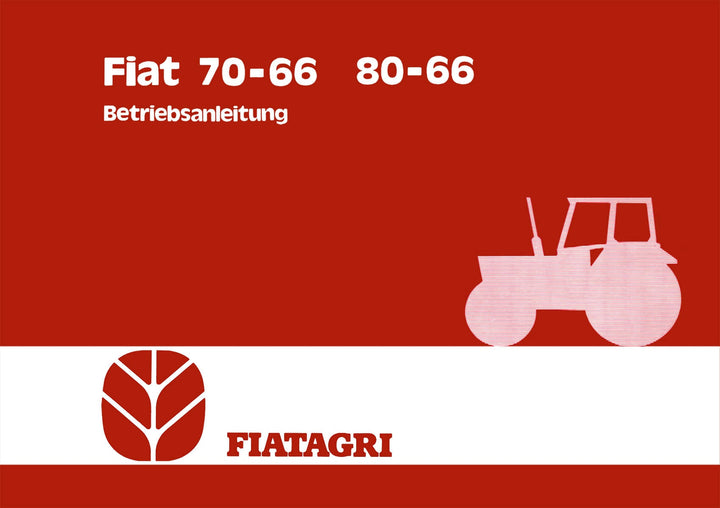 Fiat 70-66 und 80-66 Traktor Betriebsanleitung, Buchcover