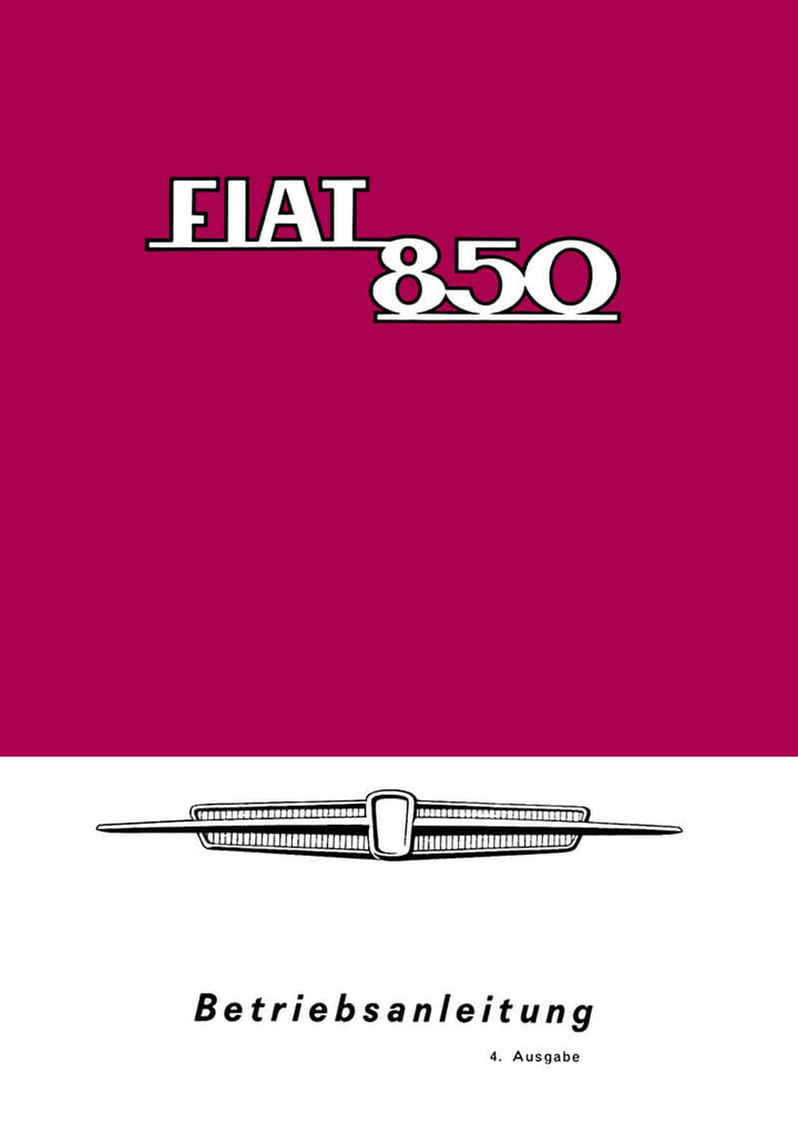 Fiat 850 Betriebsanleitung, Buchcover
