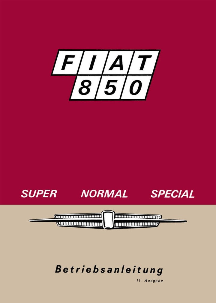 Fiat 850 Betriebsanleitung, Buchcover