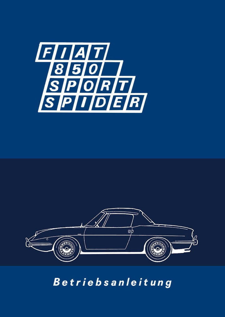 Fiat 850 Sport Spider Betriebsanleitung, Buchcover