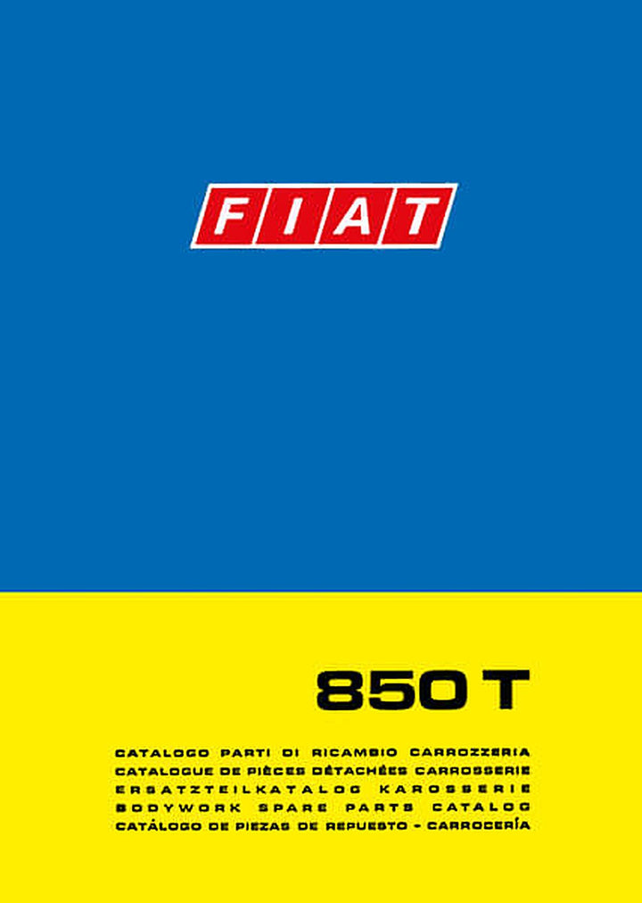 Fiat 850T Karosserie Ersatzteilkatalog, Buchcover
