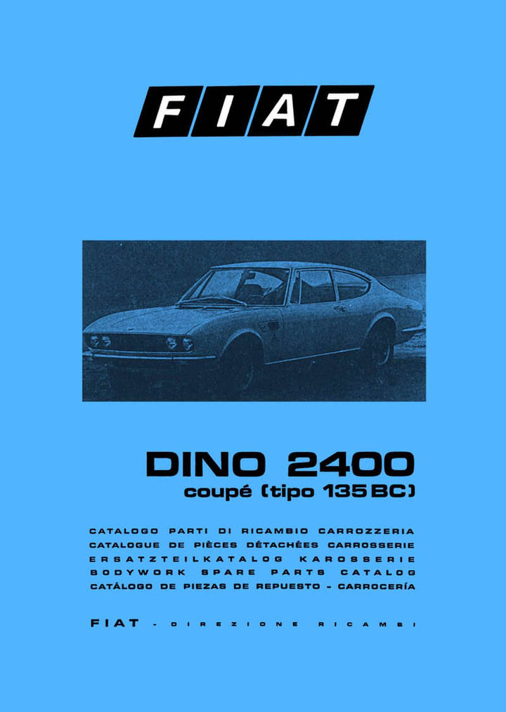 Fiat Dino 2400 Coupé Ersatzteilkatalog, Buchcover