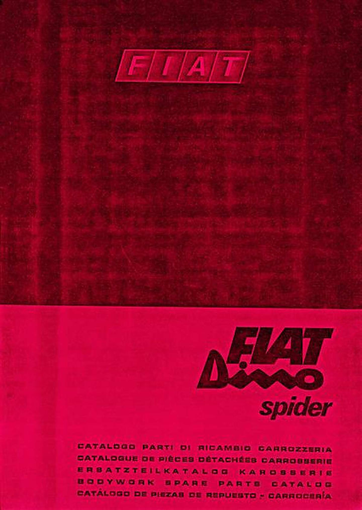 Fiat Dino Spider - Ersatzteilkatalog für die Karosserie, Buchcover