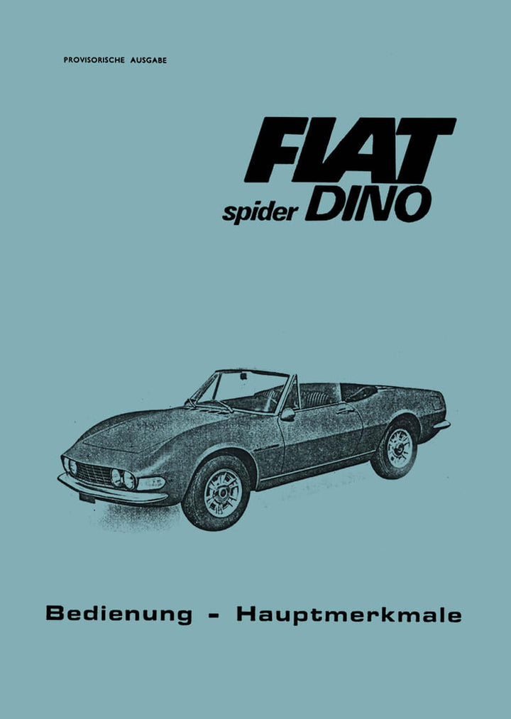 Fiat Spider Dino Betriebsanleitung, Buchcover