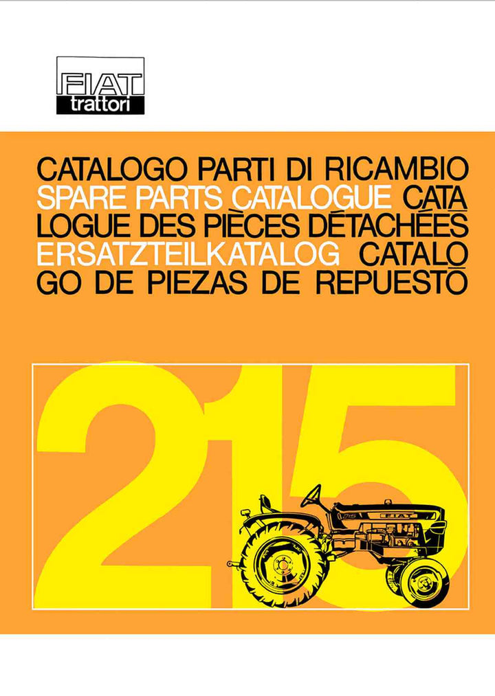 Fiat Traktor 215 Ersatzteilkatalog, Buchcover