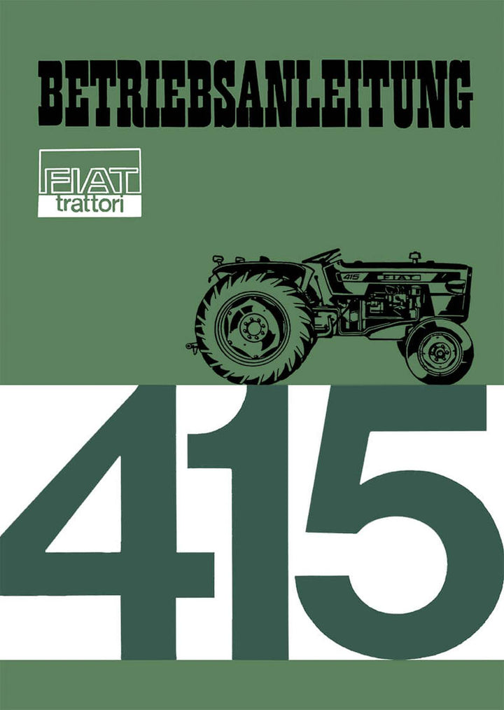 Fiat Traktor 415 Betriebsanleitung, Buchcover