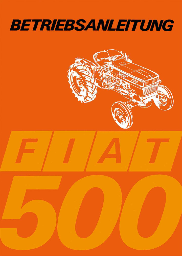 Fiat Traktor 500 Betriebsanleitung, Buchcover