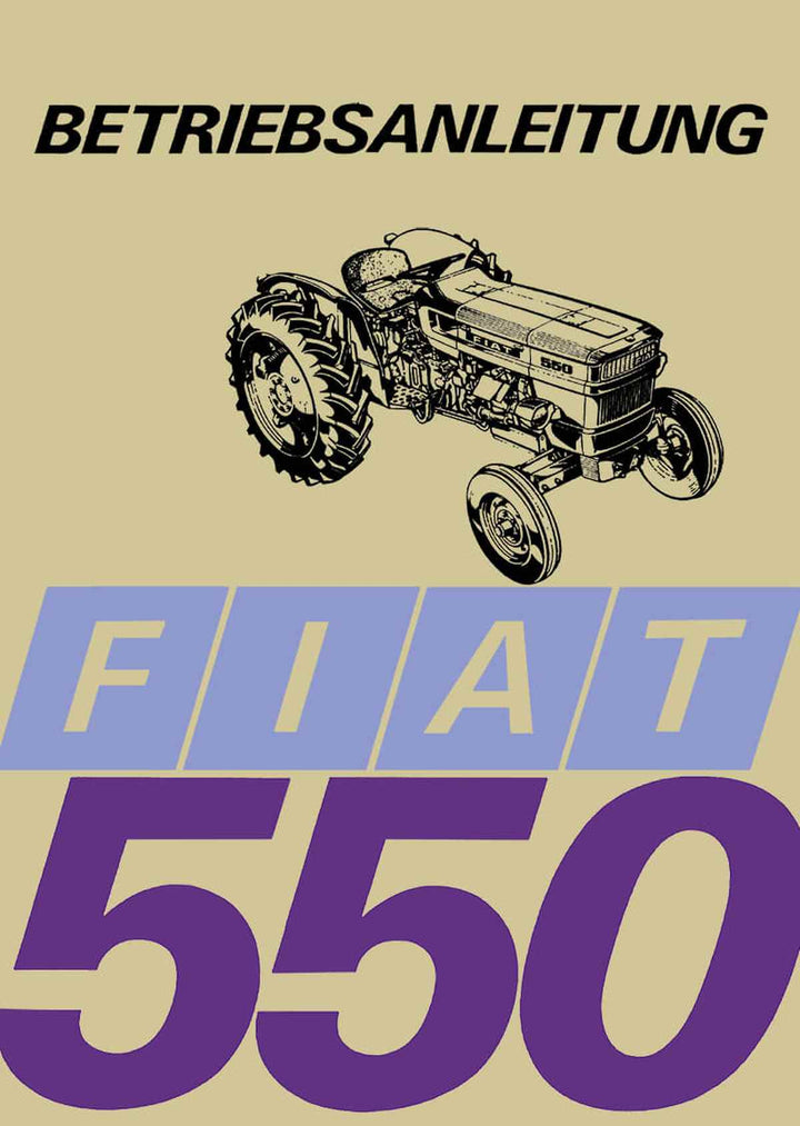 Fiat Traktor 550 Betriebsanleitung, Buchcover