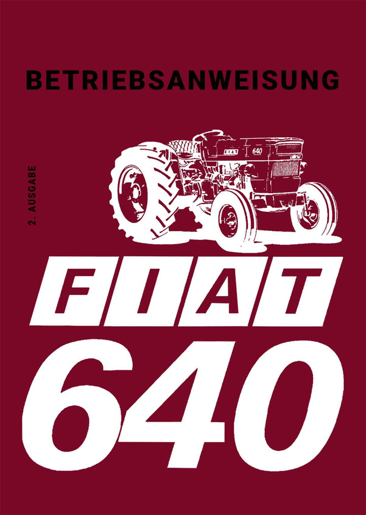 Fiat Traktor 640 Betriebsanleitung, Buchcover