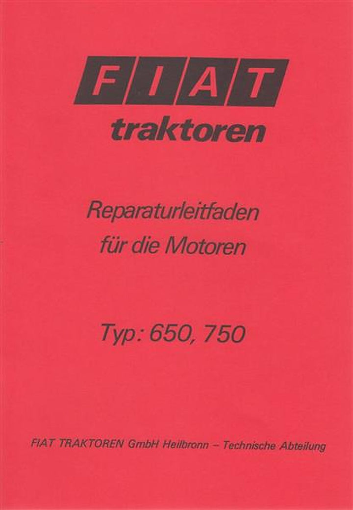 Fiat Traktor 650 und 750 Reparaturleitfaden, Buchcover