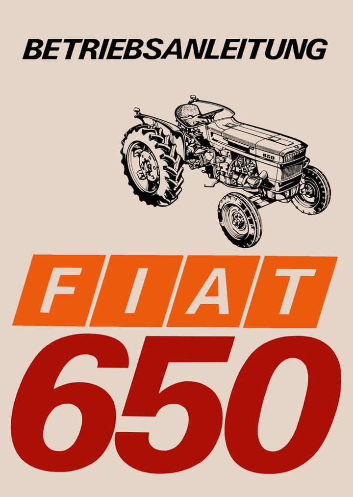 Fiat Traktor 650 Betriebsanleitung, Buchcover