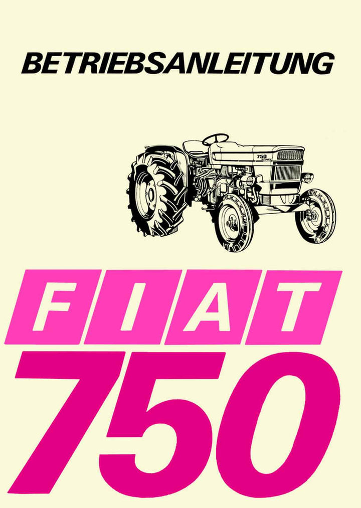Fiat Traktor 750 Betriebsanleitung, Buchcover