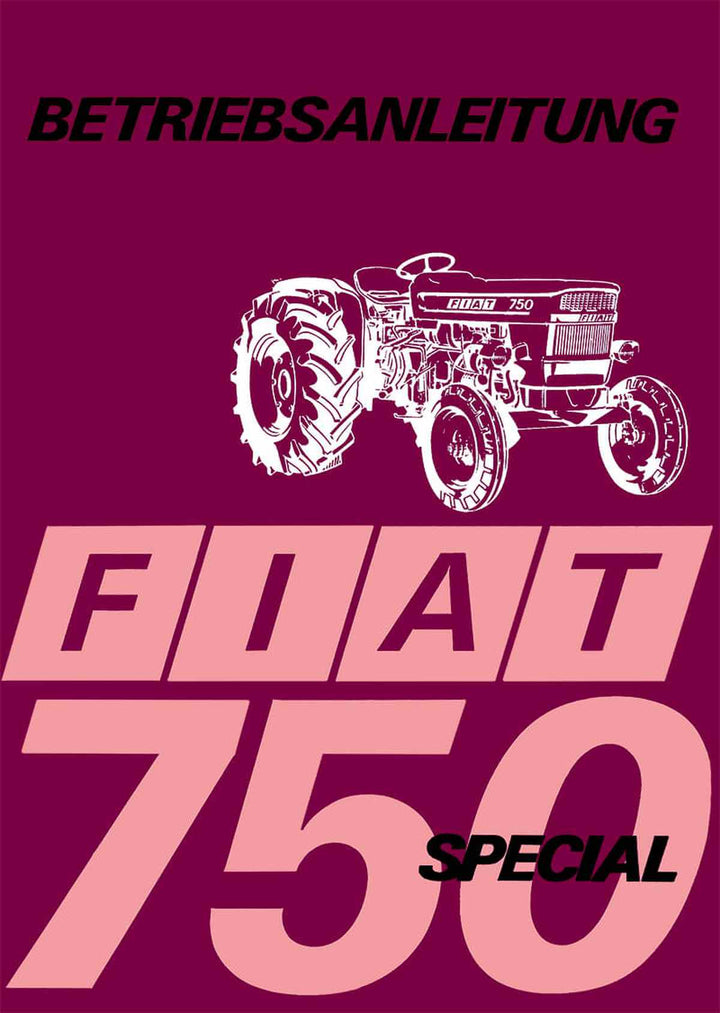 Fiat Traktor 750 Special Betriebsanleitung, Buchcover