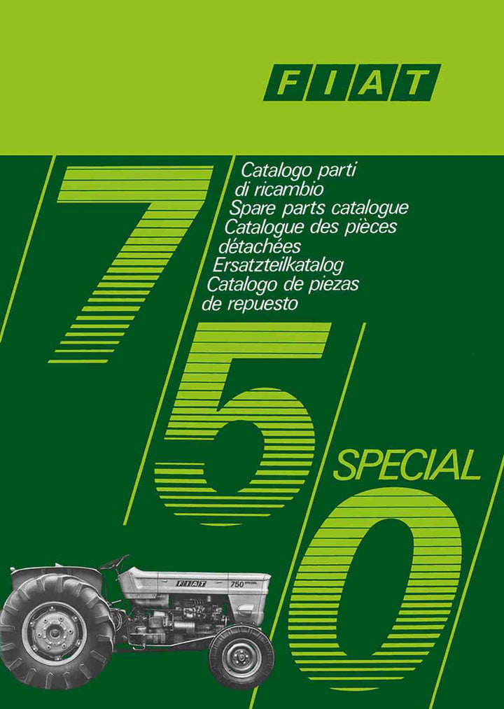 Fiat Traktor 750 Special Ersatzteilkatalog, Buchcover