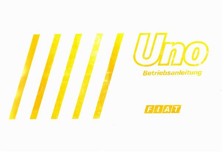 Fiat Uno Betriebsanleitung, Buchcover