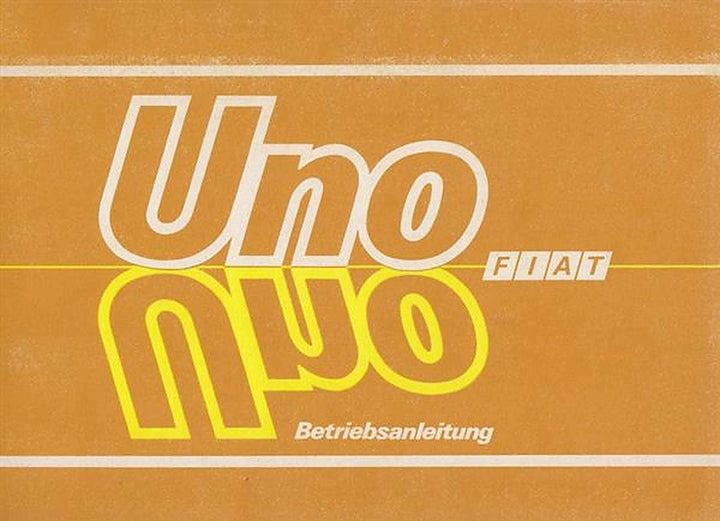 Fiat Uno, Betriebsanleitung, Buchcover