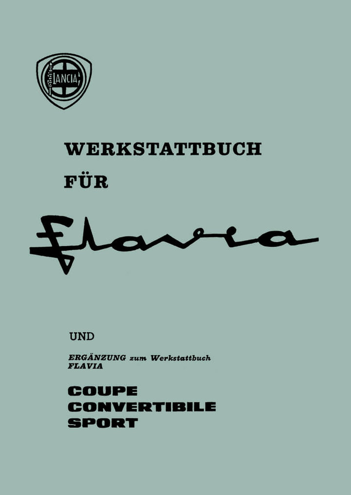 Lancia Flavia Limousine / Coupé / Convertibile / Sport Werkstatt-Handbuch, Buchcover