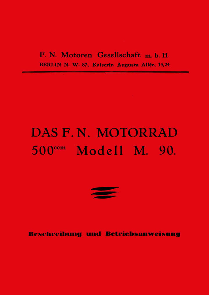 FN 500 Typ M90 Betriebsanleitung, Buchcover