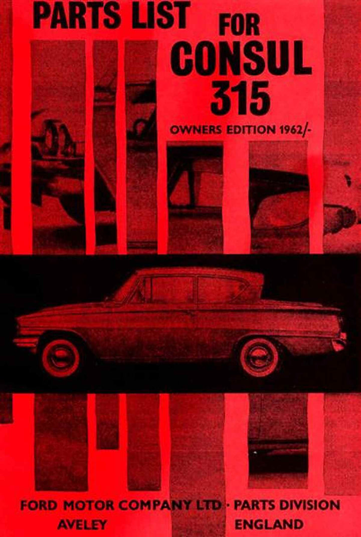 Ford Consul 315 Parts List, Buchcover
