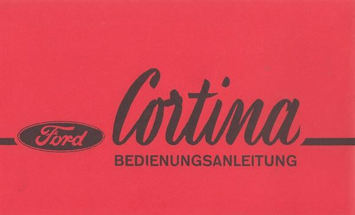 Ford Cortina 1200 1500 GT Betriebsanleitung, Buchcover