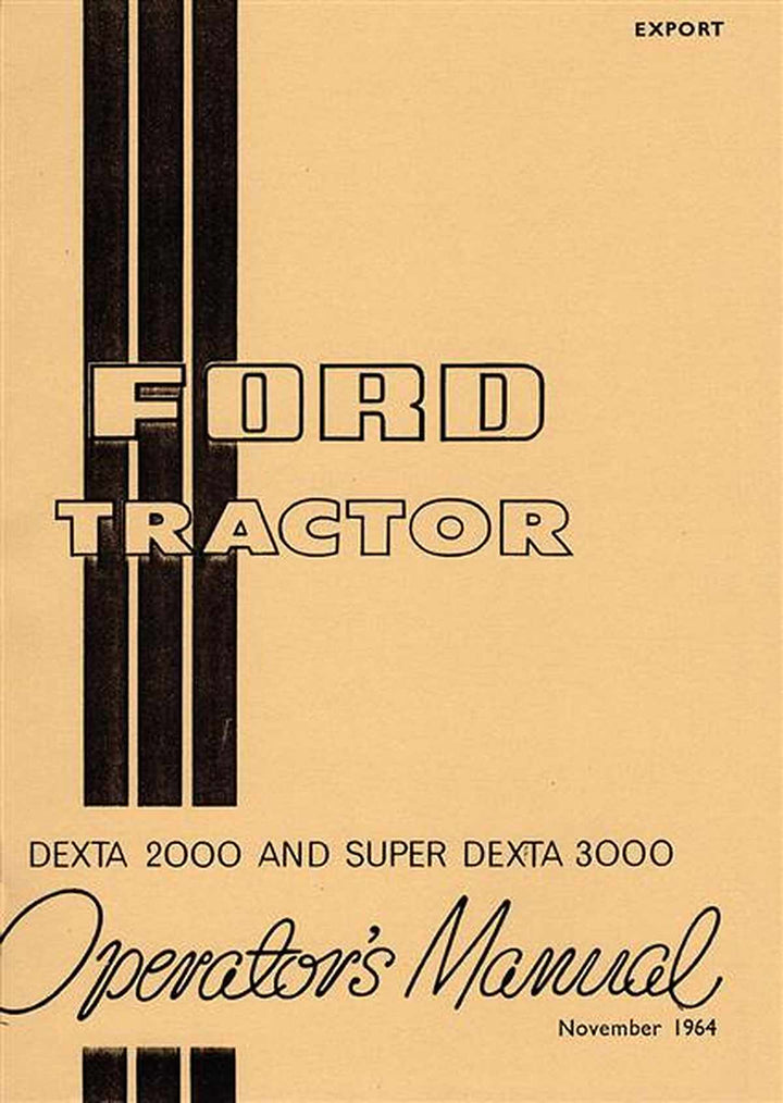 Ford Dexta 2000 and Super Dexta 3000 Operators Manual, Buchcover