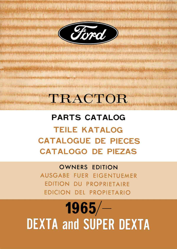 Ford Dexta und Super Dexta Ersatzteilkatalog, Buchcover