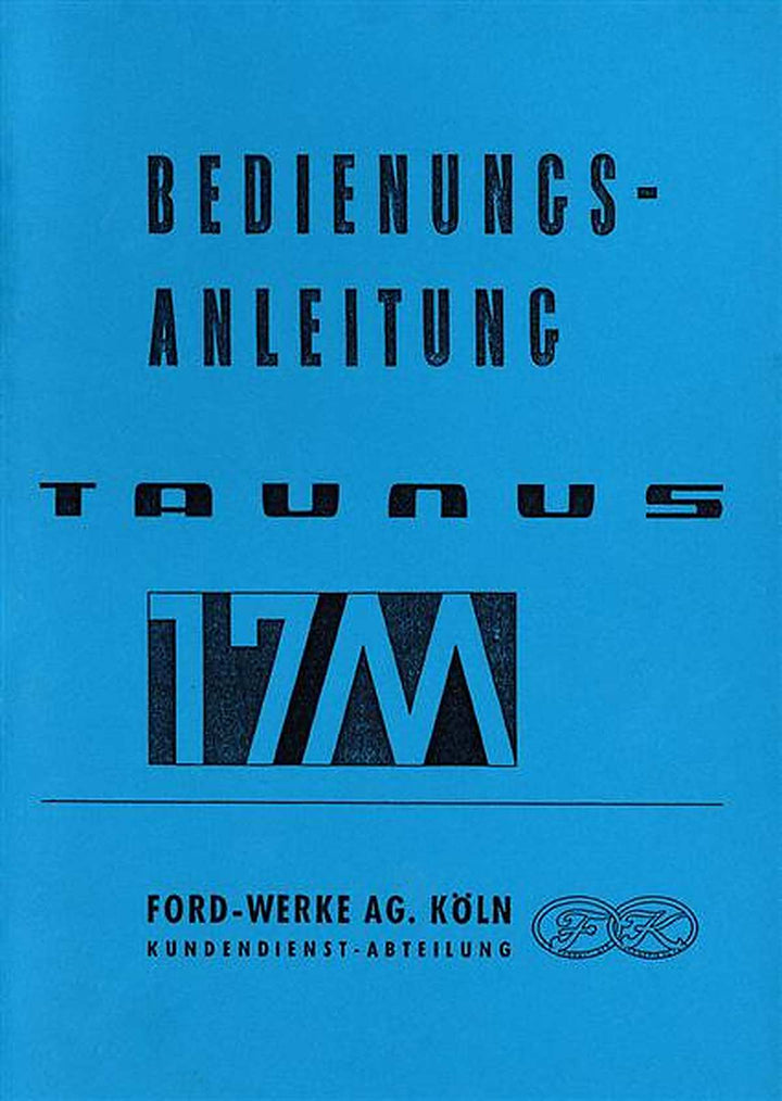 Ford Taunus 17M Betriebsanleitung, Buchcover