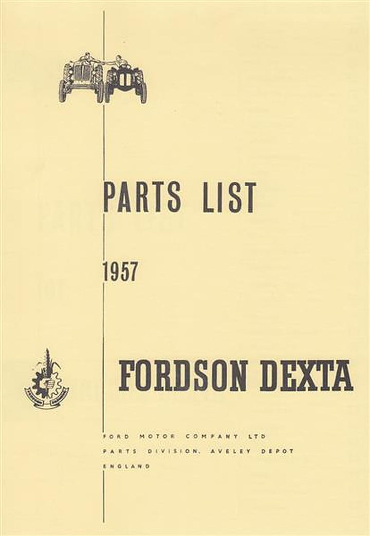 Fordson Dexta Parts List, Buchcover