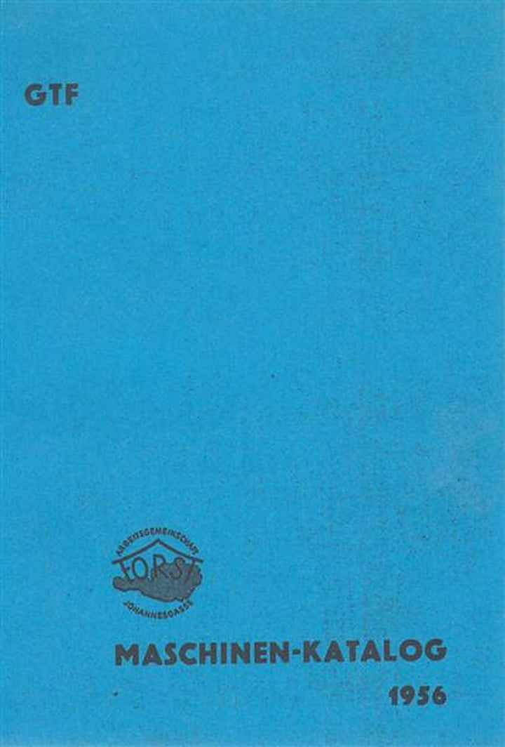 Forstmaschinenkatalog 1956, Buchcover