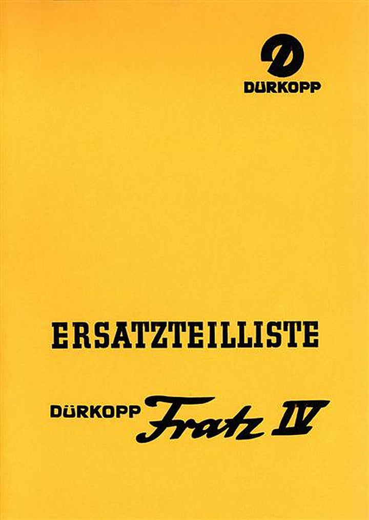Dürkopp Fratz 4 Ersatzteikatalog, Buchcover