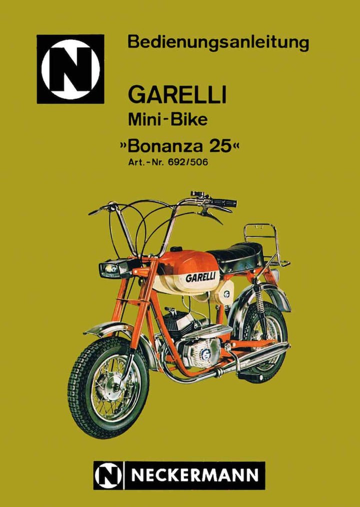 Garelli Bonanza 25 Mini-Bike Betriebsanleitung, Buchcover