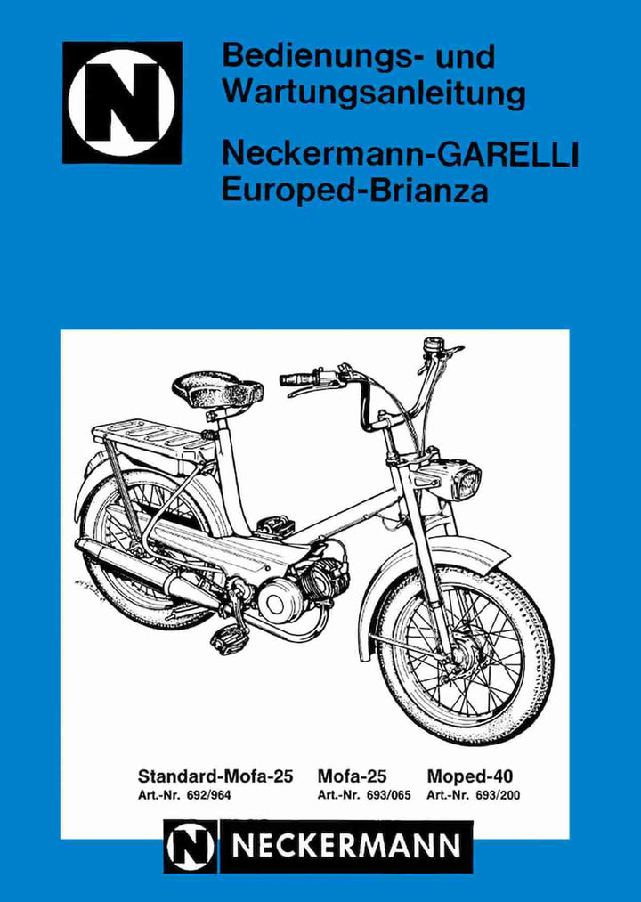 Garelli Europed-Brianzar Betriebsanleitung, Buchcover