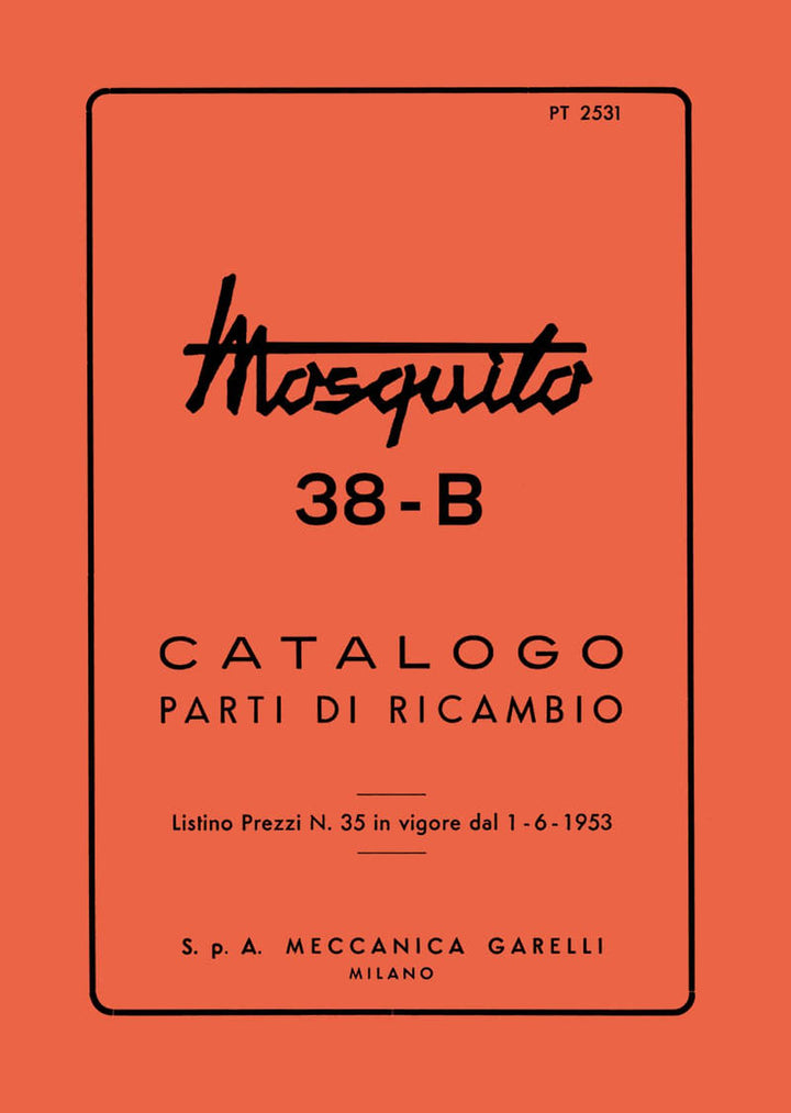 Garelli Mosquito 38-B Catalogo, Buchcover