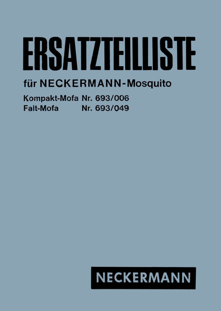 Garelli Mosquito Kompakt- und Falt-Mofa Ersatzteilliste, Buchcover
