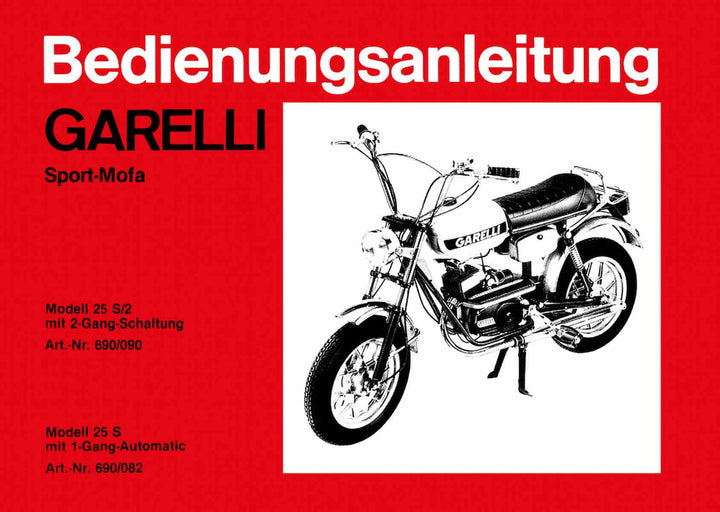 Garelli Sport-Mofa 25 S und 25 S/2 Betriebsanleitung, Buchcover