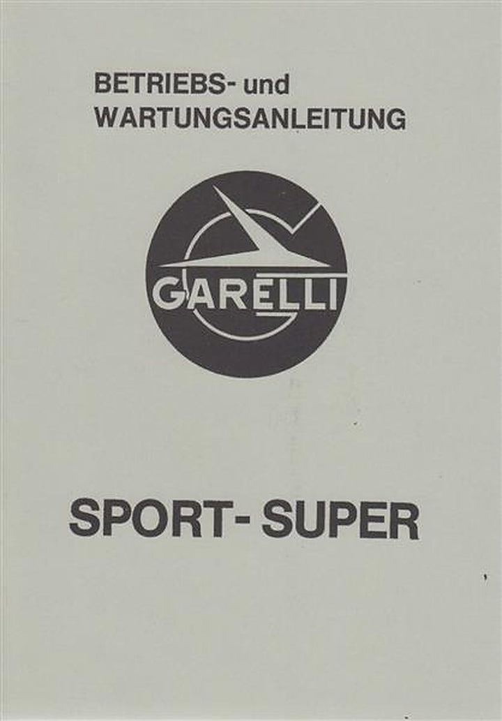 Garelli Sport-Super Betriebsanleitung, Buchcover