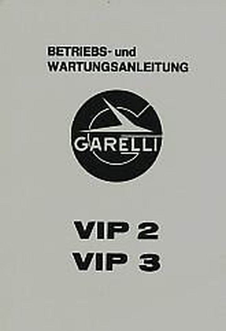 Garelli VIP2 und VIP3 Betriebsanleitung, Buchcover