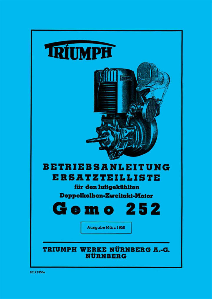 Triumph Gemo 252 Betriebsanleitung und Ersatzteilkatalog, Buchcover