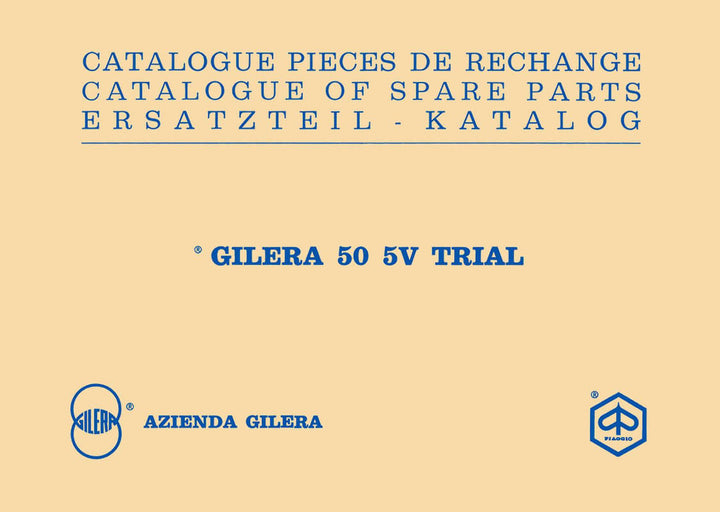 Gilera 50 5V Trial ErsatzteilKatalog, Buchcover