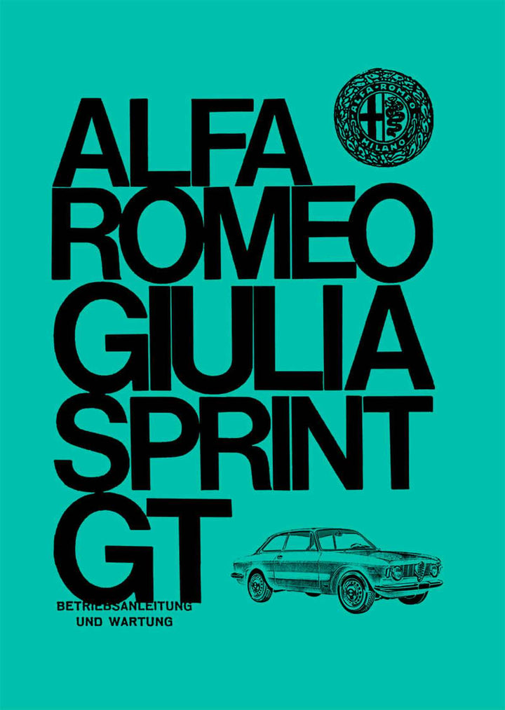 Alfa Romeo Giulia Sprint GT Betriebsanleitung, Buchcover