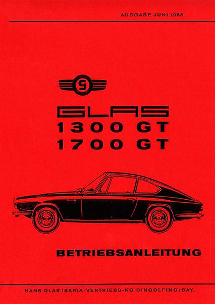 BMW Glas 1300GT und 1700GT Betriebsanleitung, Buchcover