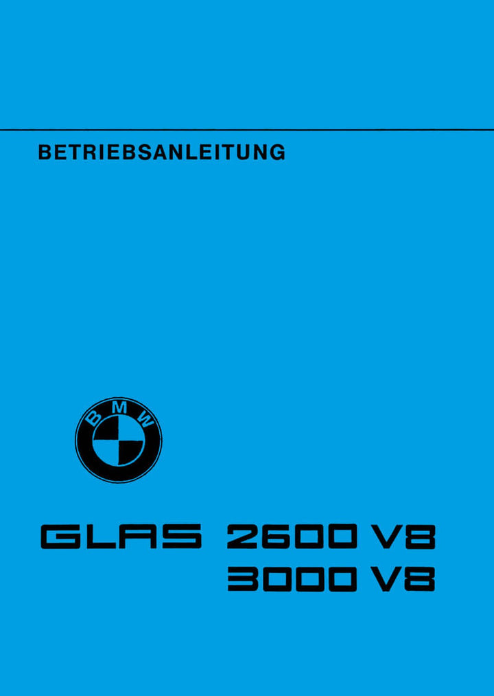 Glas 2600 und 3000 Betriebsanleitung, Buchcover