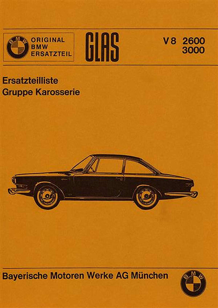 Glas 2600 und 3000 V8 - Modelle Ersatzteilkatalog, Buchcover