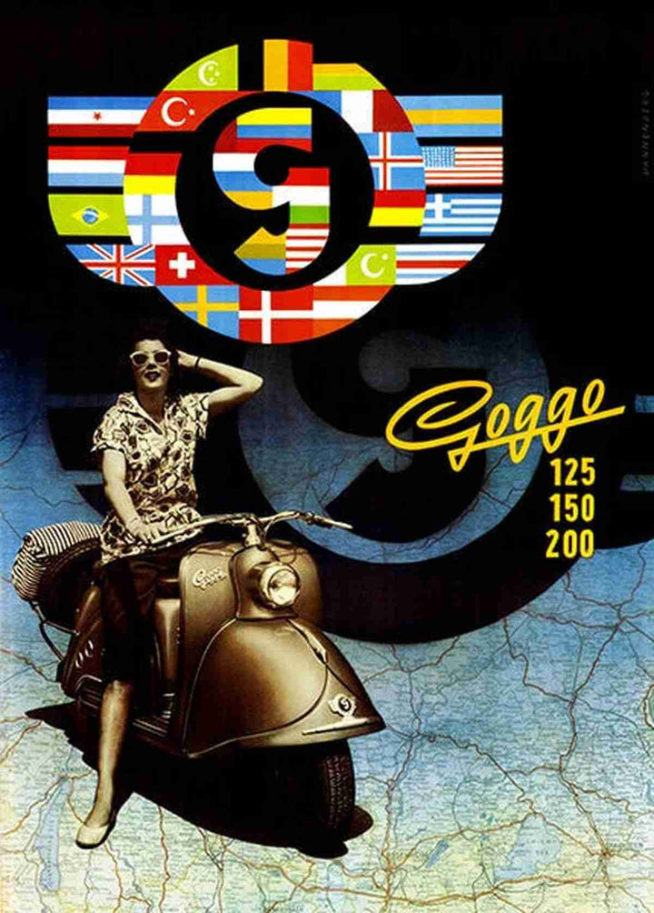 Glas Goggo 125 250 200 Motorroller Poster, Poster-Motiv