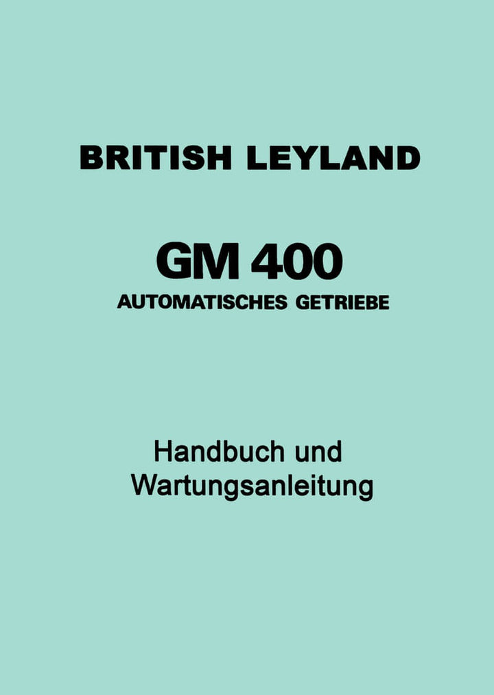 British Leyland GM400 Betriebsanleitung, Buchcover