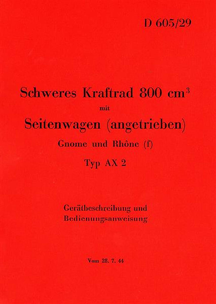 Gnome & Rhone AX2 Betriebsanleitung, Buchcover